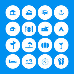 various travel icons with special design