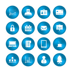 various office icons with special design