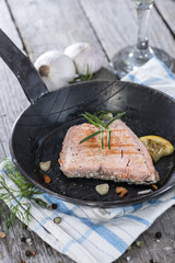 Fresh made Salmon Steak