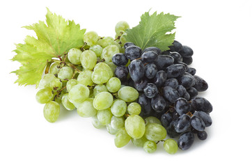Mix of freshness grape on the white background