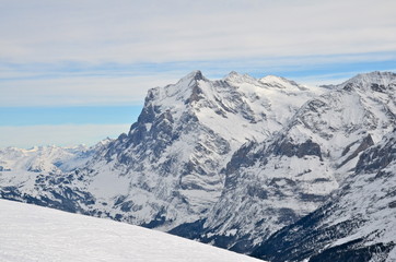 Plakat Masyw Jungfrau w Alpach Berneńskich, Szwajcaria