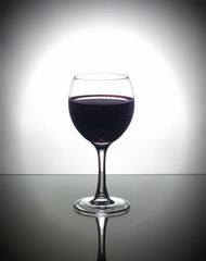 empty wine glass isolated