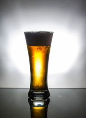 glass of beer isolated