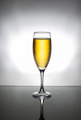 glass of champagne isolated