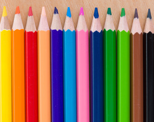 Colored pencils. Background.