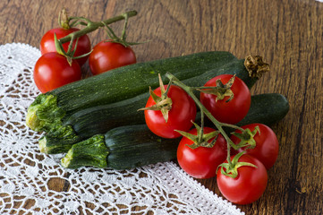 cherry tomatoes and zucchini
