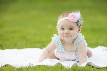 Japanese American Toddler Girl Smiling