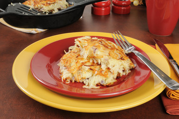 Potato pancakes or latkes