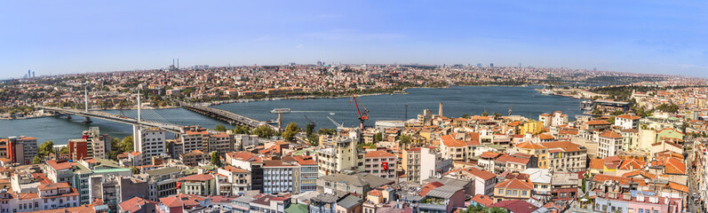 Fototapeta na wymiar Stambuł panoramiczny widok z wieży Galata. Turcja