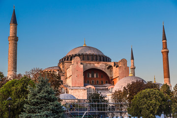 Fototapeta na wymiar Hagia Sophia, najbardziej znany pomnik w Stambule - Turcja