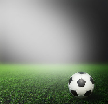 Soccer ball, stadium, light