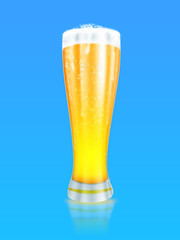 Glass of light beer
