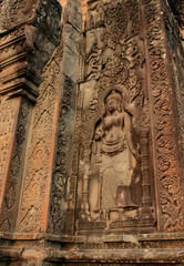 The sculptures in angkor wat ofcambodia