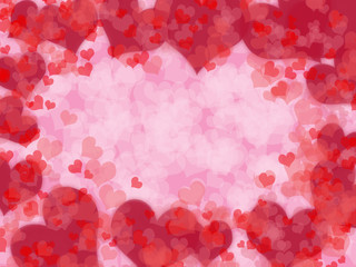 Valentine's day background with hearts