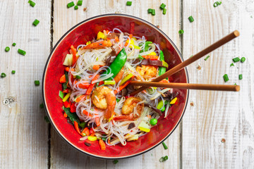 Chinese mix vegetables with shrimp