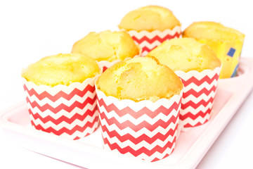 Dessert on a white background