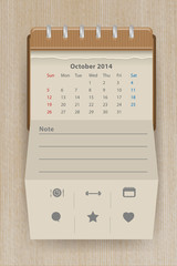 Calendar october 2014