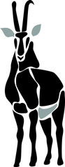stylized sable antelope