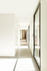 Beautiful modern house, view the corridor