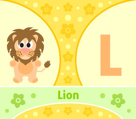 The English alphabet with Lion