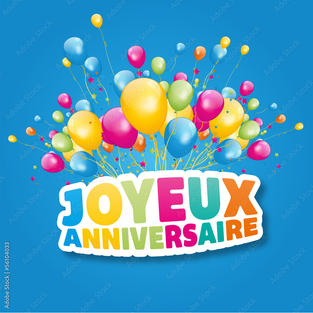 Wall mural joyeux anniversaire !