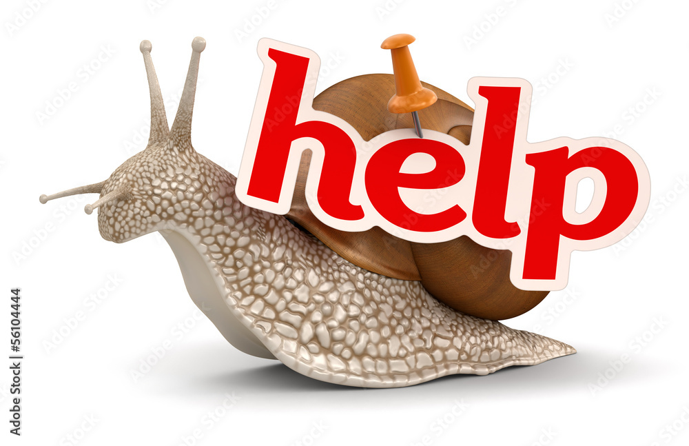 Poster help snail (clipping path included)