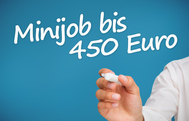 Hand writing with a marker minijob bis 450 euro