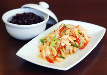 stir fried crab meat