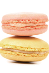 Two various macaron cakes.