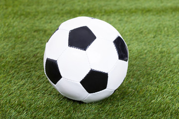 Fototapeta na wymiar Soccer Ball On Green Grass