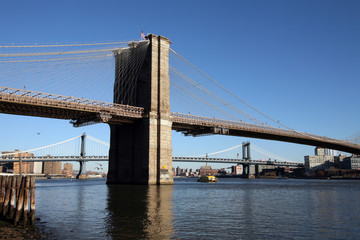 Brooklyn bridge, view to Brooklyn from Manhattan