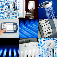 Water heating set