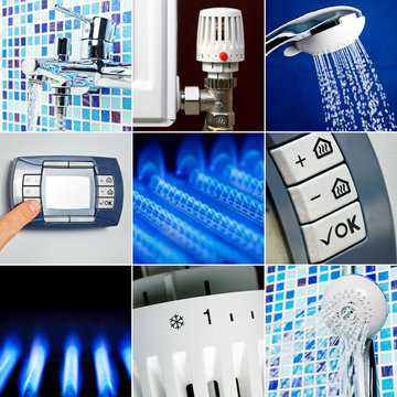 Water heating set