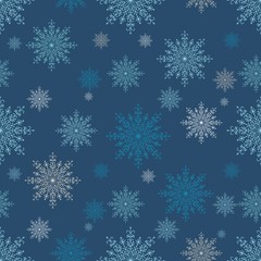 Seamless snowflakes background