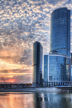 Moscow City At Sundown