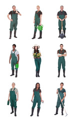 Fototapeta premium Group Of Gardener Workers