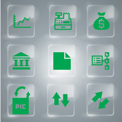 Glass icons vector icon set icons web collection Illustration