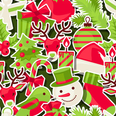 Fototapeta premium Merry Christmas seamless pattern.