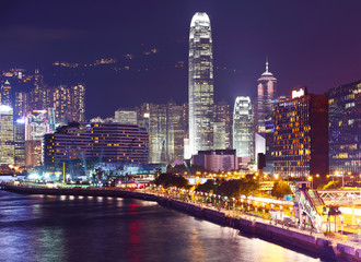 Obraz premium Hong Kong skyline at night