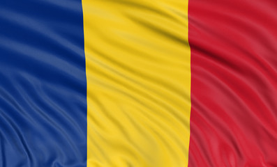 3D Romanian flag
