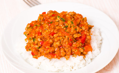 rice with Bolognese sauce
