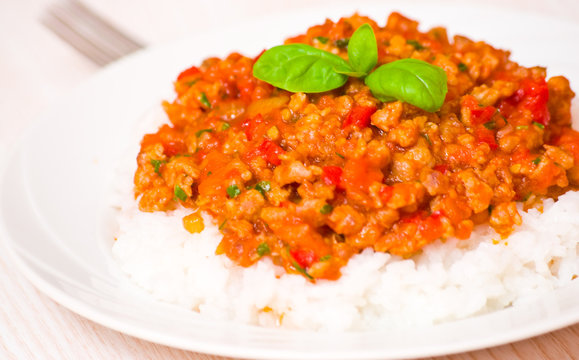 rice with Bolognese sauce