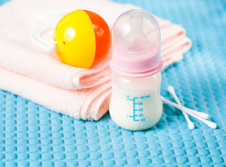 baby bottle  towel