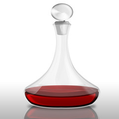 Rotwein - Dekater, Karaffe