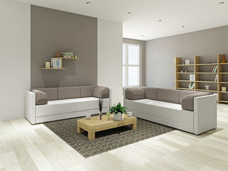 Livingroom with furniture