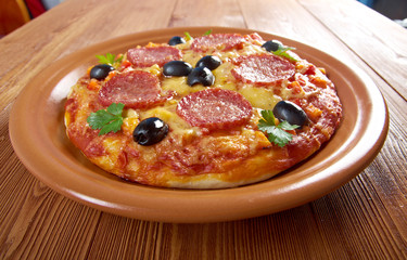 homemade pizza  Pepperoni.