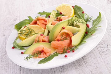 salmon and avocado