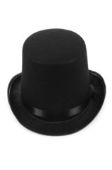 Black tophat top hat isolated on the white