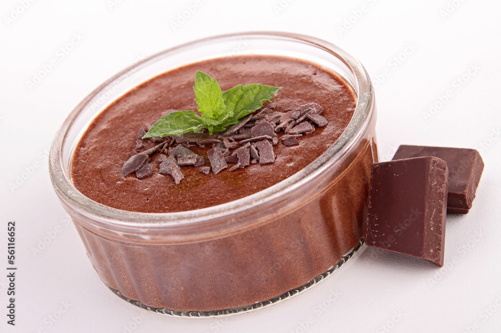 Wall mural chocolate mousse isolated