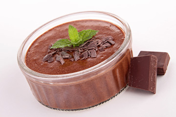 chocolate mousse isolated